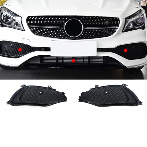 Frontfanger Grill for CLA180 CLA200 CLA250 W117 Erstatning Tåkelysdeksel
