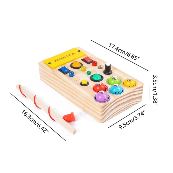 Montessori BusyBoard f r sm barn Tr skiva Sensorisk leksak f r