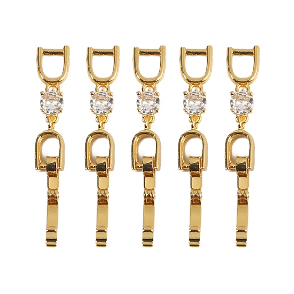 5 Stycken Halsband Armband Förlängare Kristall för Strass Vikbar Förlängningslås för Armband Halsband Smyckestillverkning