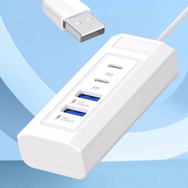 USB - 2xPD ja 2x USB -lataushubi puhelimille, tableteille ja muille