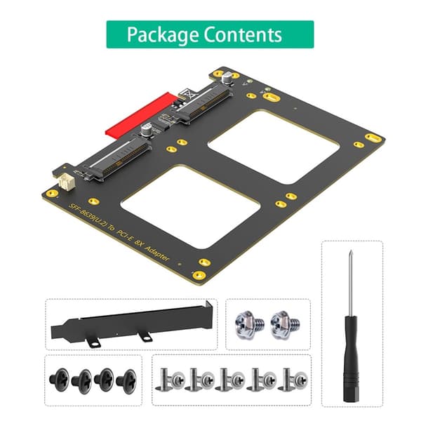 Dobbelt SFF 8639 Port Solid Disk Til PCIExpress 8X Slot Computer Adapter