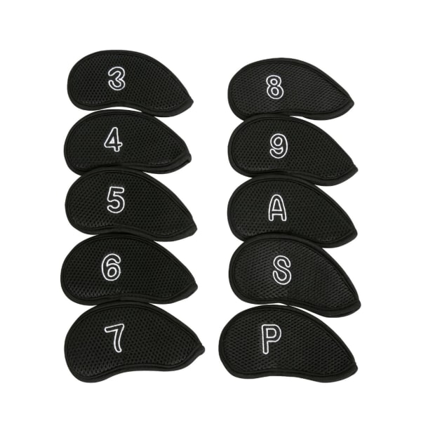 10 st Vattentäta Golfputteröverdrag i Mesh Golf Järnklubbhuvudskydd Klubbskydd Järn Headcover Golfklubbor Huvudskydd