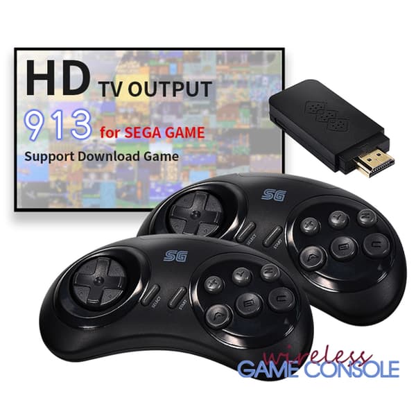 16-bits retro spillkonsoll innebygd 900+ klassiske spill for MD