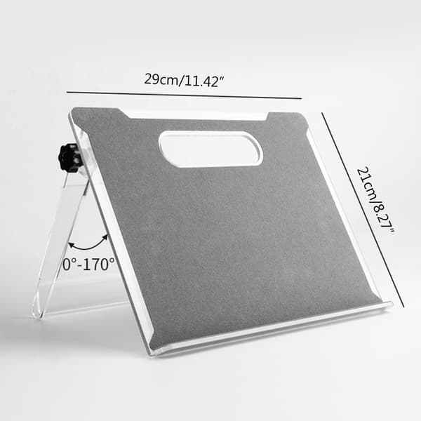 Transparent Akryl Tablet PC Hållare 0-170 Graders Justerbart Ställ