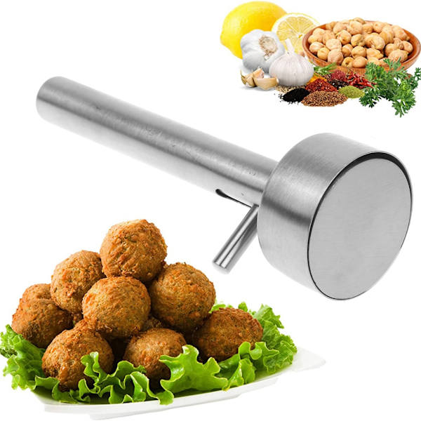 Falafel Maker ScoopKöttboll ScoopMaker Non Sticky Falafel Form Meat Baller Rostfri Falafel Maker Tool Köksprylar