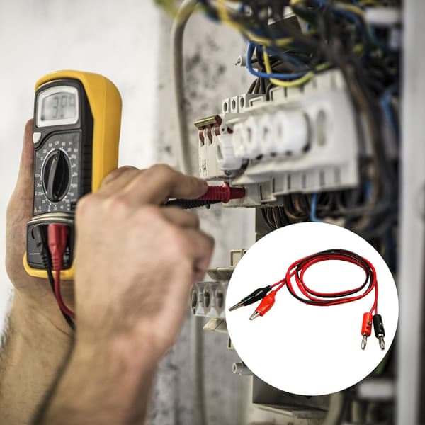 2 stk. testledninger med dobbel ende, ledningsledning, multimeter testkabel, enkel å bruke