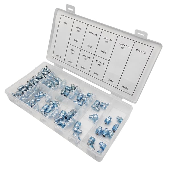 110 st/set metriska smörjnipplar kit hydraulisk smörjnippel Zerk sortiment kit