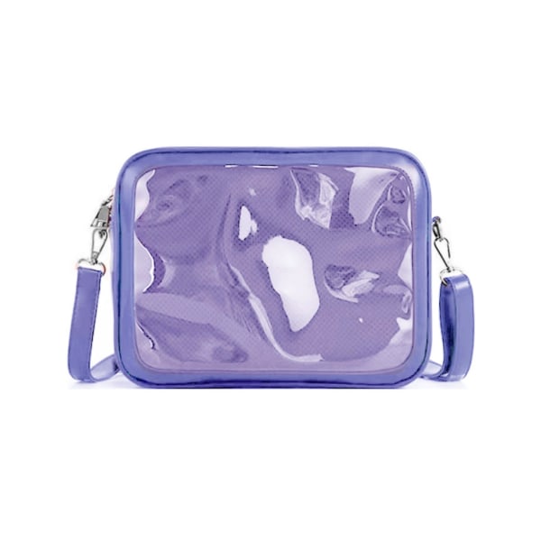 Dam Ita Messenger Bag Dam axelväska i japansk stil Flickor Söt Transparent Crossbody-väska Studentväska Purple