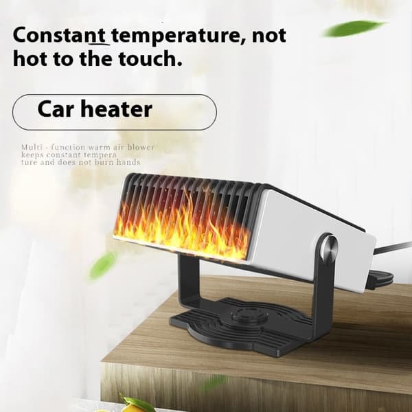 Effektiv bilvarmer med justerbar temperaturkontrol og dugfjernelse
