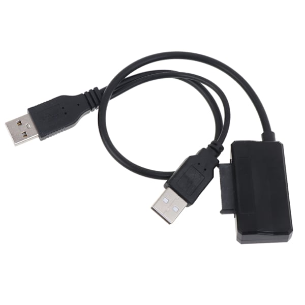 USB 2.0 till 6+7 13-Pin Slim-SATA-kabel med extern USB2.0-strömkabel för bärbar DVD-ROM CD-ROM ODD