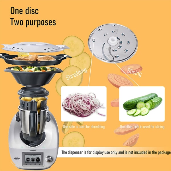 Matberedare Behållare Cutter Kit Multifunktionell matlagningsmaskin Tillbehör för-Vorwerk TM5 TM6 Blender Strimlar Disc
