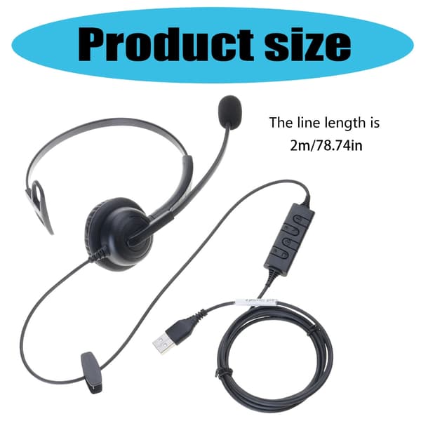 Ergonomisk USB Enkeltøre Headset Mikrofon for Sømløs Kommunikasjon