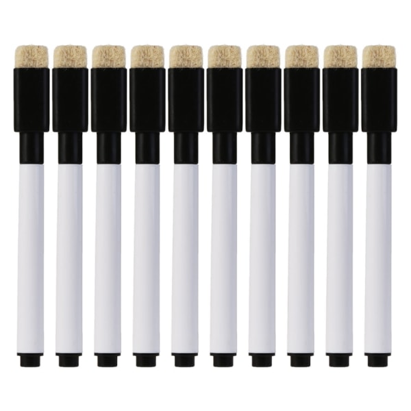 Whiteboard-penna 10 st/ set Raderbar torr White Board-markörer Tillbehör för hemklassrum Kontor Markeringspennor