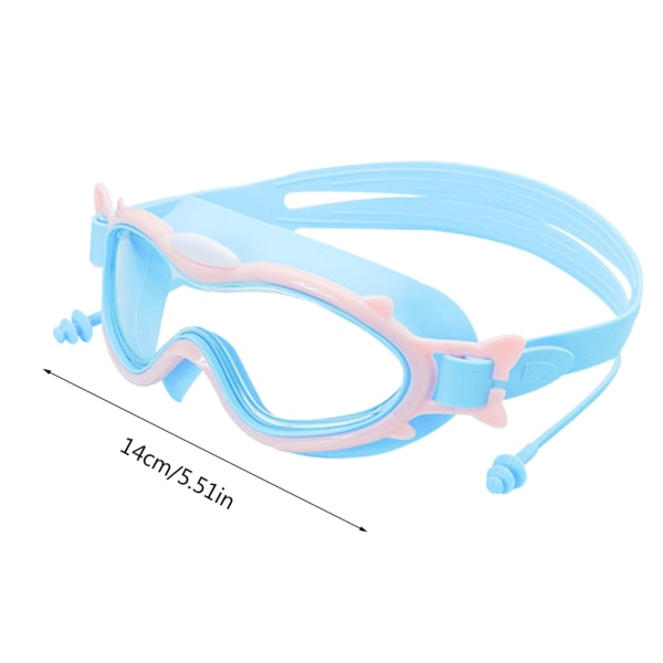 Simglasögon Inget läckage Anti-dimma UV-skydd för barn Pojkar Flickor Säker mjuk silikon Simglasögon Barn 3-16 Pink blue