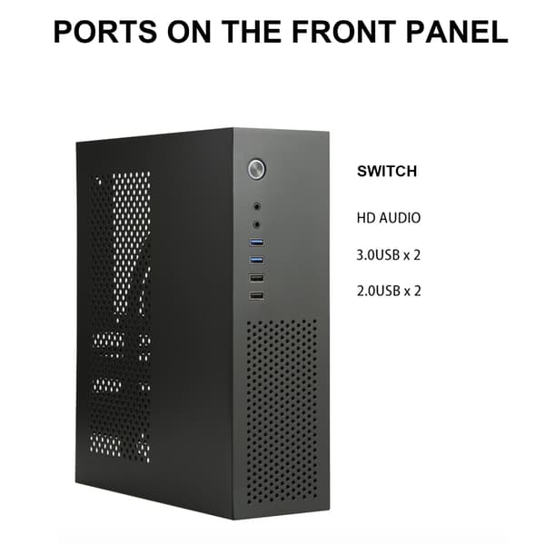 A10 Mini PC -kotelo MATX-kotelo HTPC PC-kotelo tukee 2,5 3,5 tuuman SSD-levyä silver