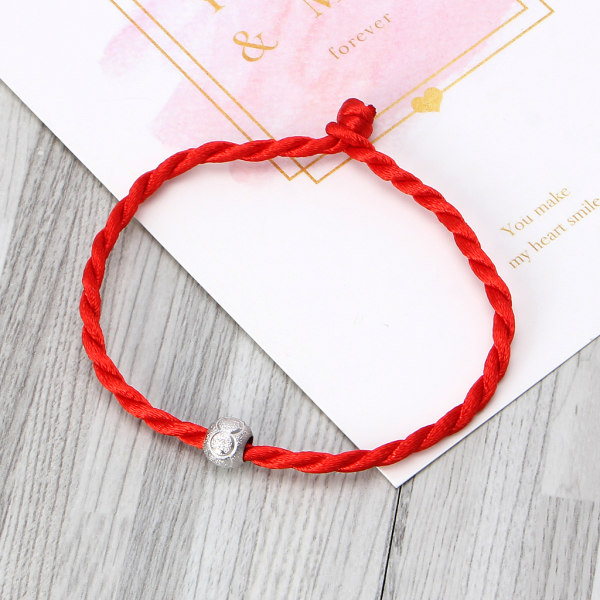 Röd String Armband Lucky Bead Tibetansk Buddhist Armband Kabbalah Armband Vänskap Smycken Dekor Present för kvinnor och män