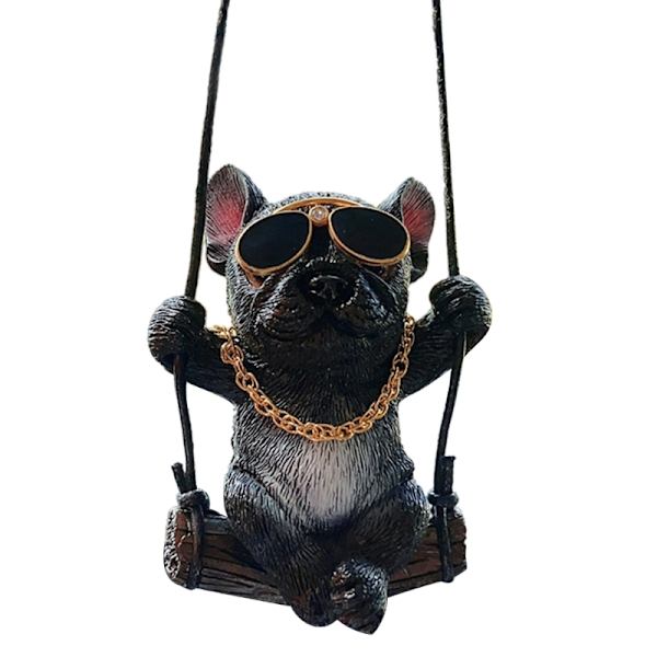 Sød Hunde Bil Vedhæng Resin Materiale Dekorativt Charm Ornament Håndværk til Bryllup Fødselsdag Nytårsgave Forsyninger