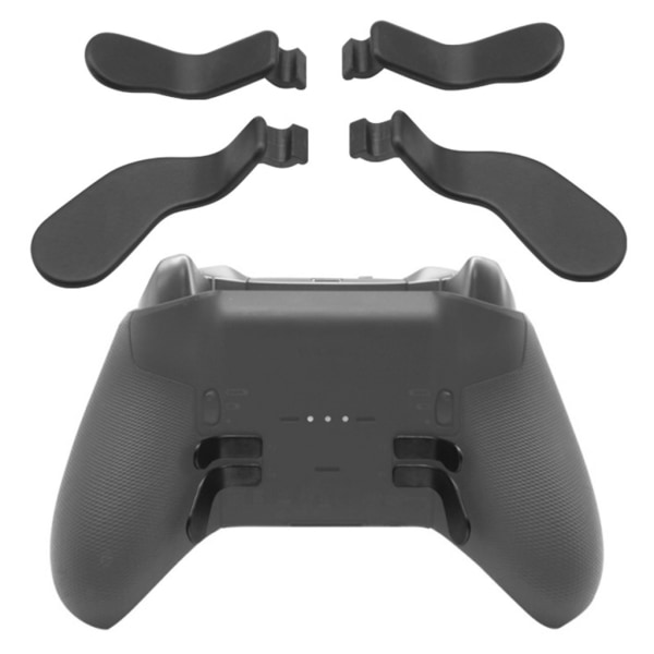 Set med 4 metallpaddlar i rostfritt stål för -Xbox One Elite 2 Series Control (2 Medium & 2 Mini), Svart