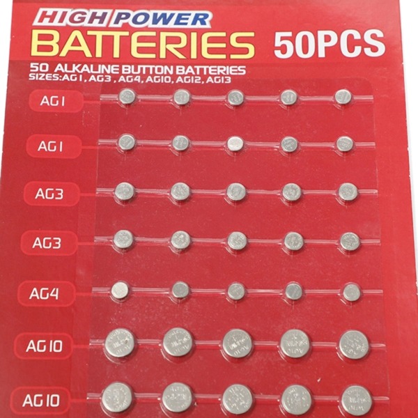 100 st/lot AG1/AG3/AG4/AG10/AG12/AG13 Batterier Set för watch Klockkamera blandad knapp knappcellsbatteri