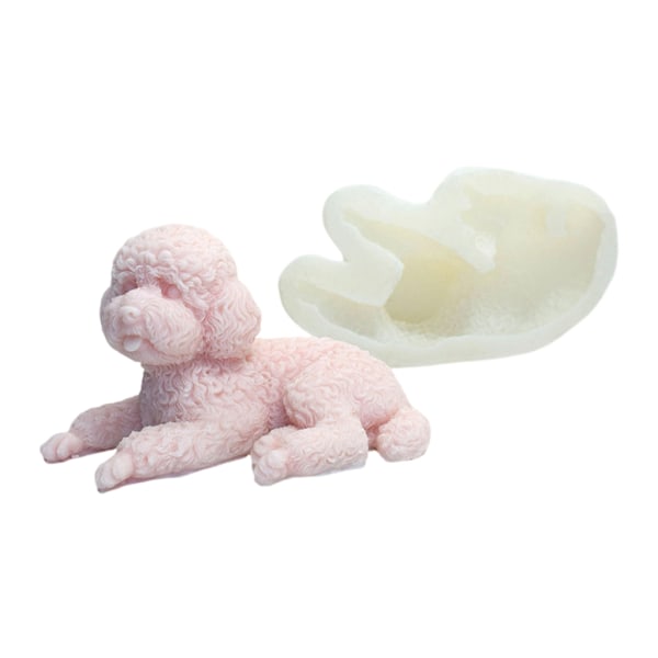 3D Hunde Lysform Aromaterapi Duftlys Silikoneform Resin Former DIY