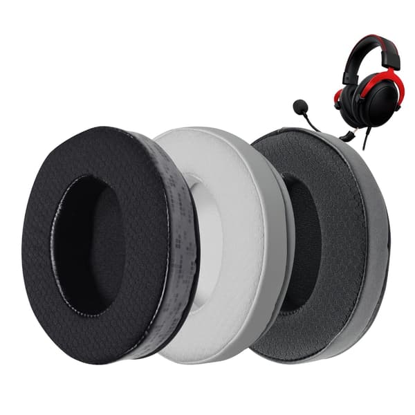 Åndbar ørepude forbedrer basydelsen for Cloud1/2/3/X headsets Black