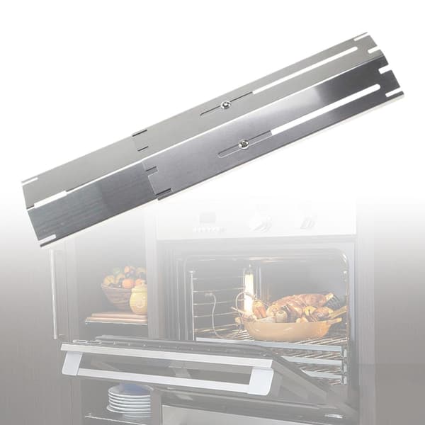 Gasgrill Varmeplade Skjold Justerbart Design Rustfrit Stål Brænderdæksel