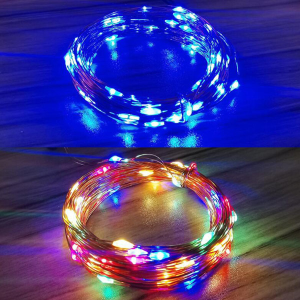Vattentät Garland Fairy String Lamp Silver Wire Nattljus USB driven för 3m C