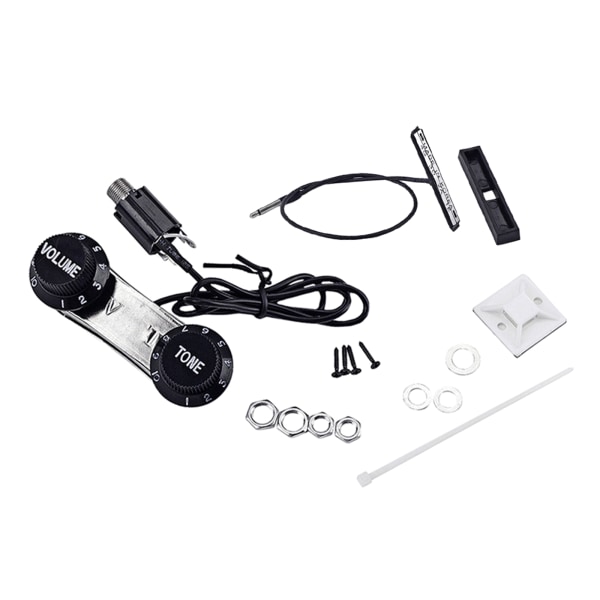 Elektrisk violin Gitarr Broförstärkare Tyst DIY Violin EQ Preamp Akustisk till Elektrisk Byggprojekt Piezo Pickup Set