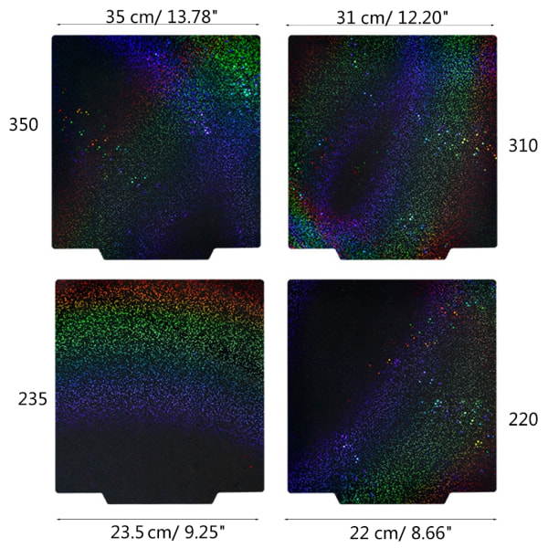 Dubbelsidig PET + PEI-ark, PET + PEI-tryckplatta med flexibel magnetisk print för 3D-utskrift 220mm