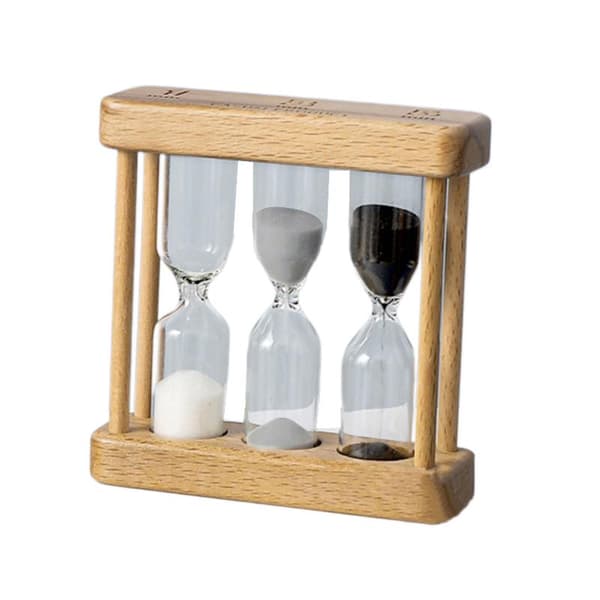 Træ 1/3/5 Minut Timeglas Sand Timer Sandglas til Tidsstyring