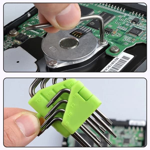 Hex-L Nøgler Unbrakonøgleværktøj 8 i 1 Skruenøgle Sæt til Harddisk