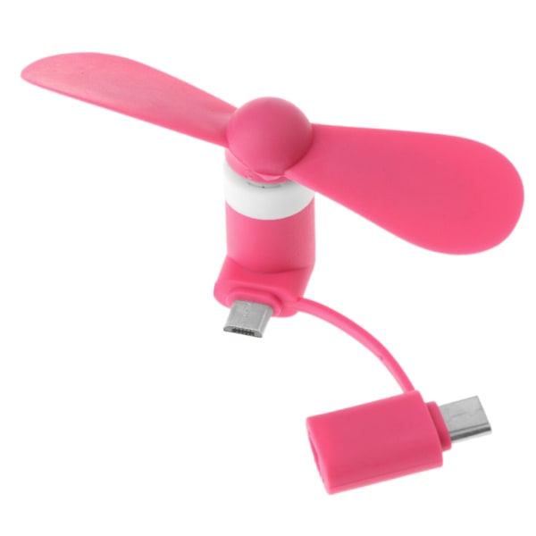 Mini Cute USB Fläktkylare Typ C Löstagbar USB-C-prylar Låg power för Power PC Bärbar datorkylare Pink