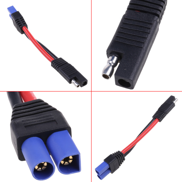 10 AWG SAE till EC5 hankontakt till SAE power Biladapter Kabelkabel SAE till EC5 honkontakt