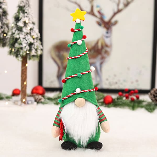Jultomte Ansiktslös för Docka Plysch Dvärgdekoration Skandinavisk Tomte Orna null - E