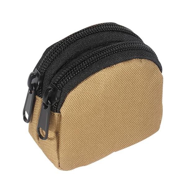 Nylon Taktiskt midjeväskor Dubbla fickor Miniplånböcker Penningnycklar Handväska Utomhus Liten bruksbältespåse Slittålig ArmyGreen