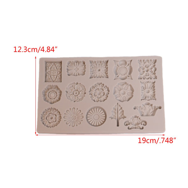 Relief Sten Grönbönkaka Form Fondantkaka Livsmedelskvalitet Mould Bakverktyg Form