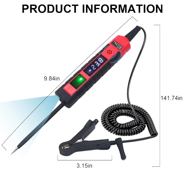 Professionell Elektrisk Biltestare NS 870 med LCD-Display för Bilreparation