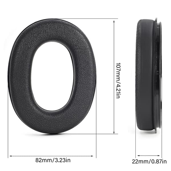 Ergonomiske øreputer som erstatning for hodetelefoner With clamp