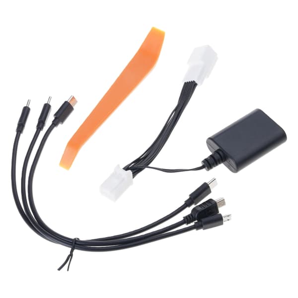 Rent forrude design 10-bens strømadapter til dashcam med USB-kabel