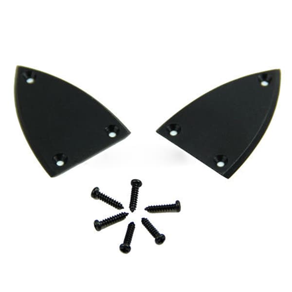 2st Svarta Truss Rod Cover Skruvar För Gitarr 3 Hål Gitarrdelar Tillbehör Nya