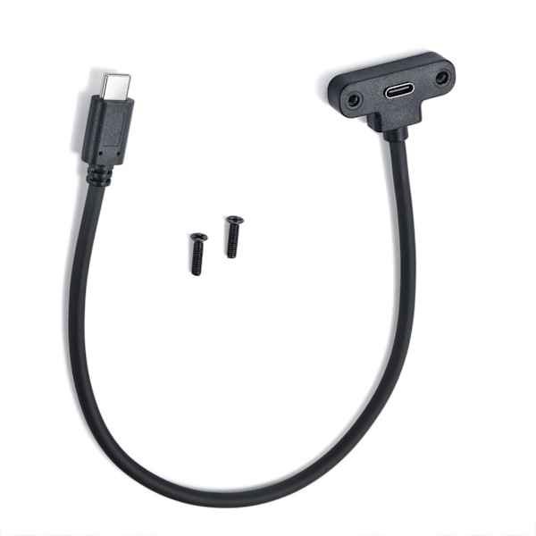 Kvalitets USB Type C Han til Hun Panelmonteringskabel til Data & Strøm 30cm