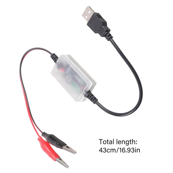 12V batteriladekabel i plasttekstur egnet for bilbruk