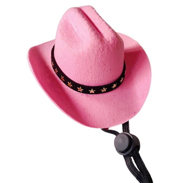 Sjov Kattehat Cowboyhat Kostume Fødselsdag Western Cowgirl Tilbehør Kæledyrshovedbeklædning Justerbar Kasket til Cosplay Cowboy