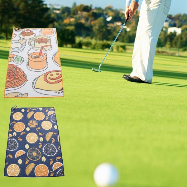 Golfhandduksrengöringsmedel Rengöringsverktyg för golfhuvud med karbinhakeklämma Golfklubbtorkduk som hänger på golfklubbväskan Drink Cup