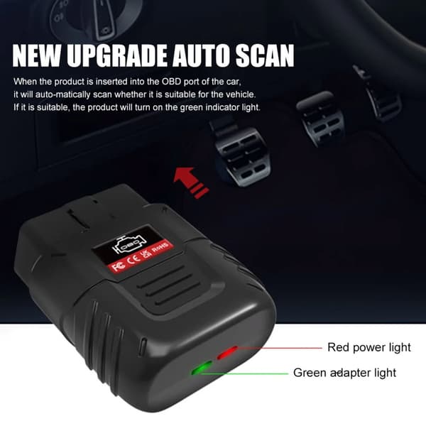 OBD2 Scanner Motorlampe Tjek Fejlfinding Bildiagnoseværktøj Kode Læser