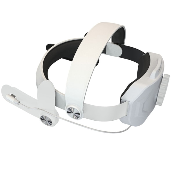 Justerbar huvudrem för 3 VR-spel Förbättra komfort och stabilitet Pannband med inbyggt 6000mAh batteri bättre passform Pure white