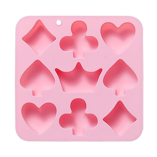 Sæt med 3 Chokoladeforme Poker Kort Tema Bageforme Fondantforme Kageforme Silikone Materiale til Bageentusiaster