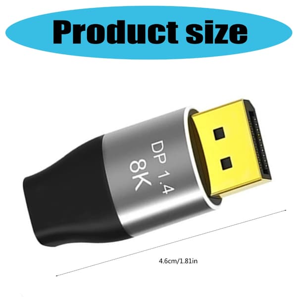 DP1.4 Mini till Adapter 8K@60Hz 4K@144Hz för Designers