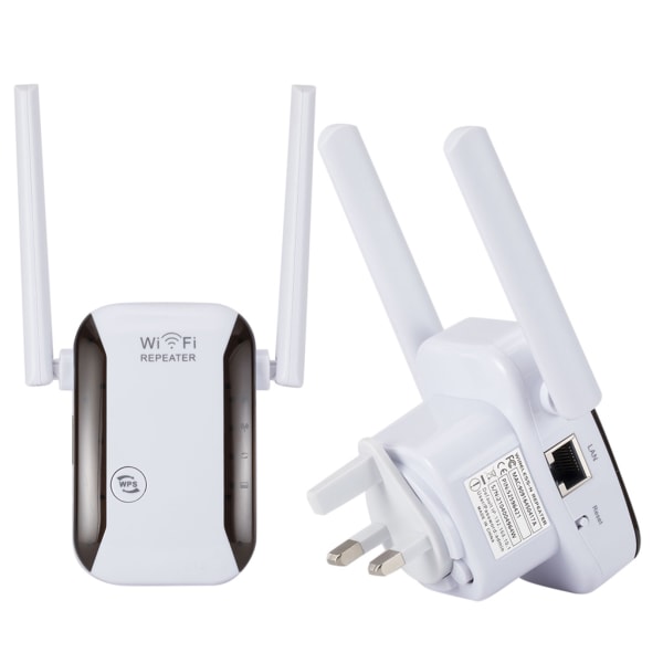 WiFi Range Extender Internet Booster Router Trådlös Signal Repeater Förstärkare Full täckning UK