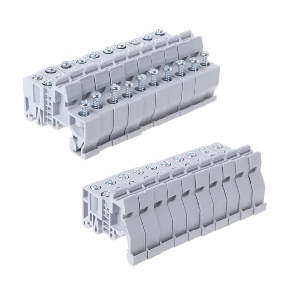 10 st EUK/EUK2 Din Rail Kopplingsplintar Ändstoppsfäste Brandhämmande Fast C Grey